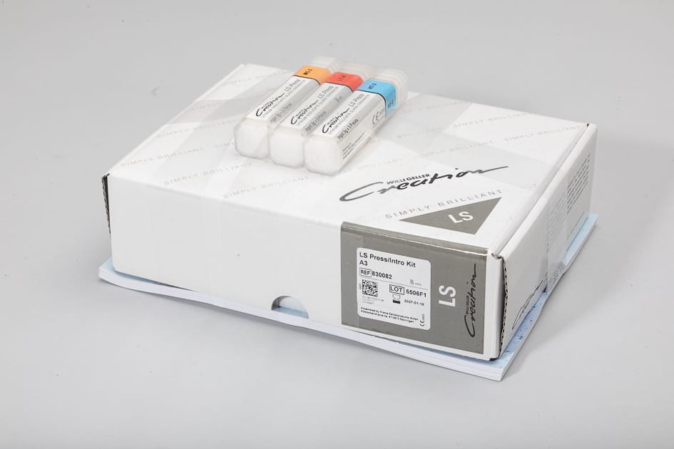LS Press/ Introduction Kit A3, 1 Kit 830082 – Creation Willi Geller International GmbH, Lithium-Disilikat
