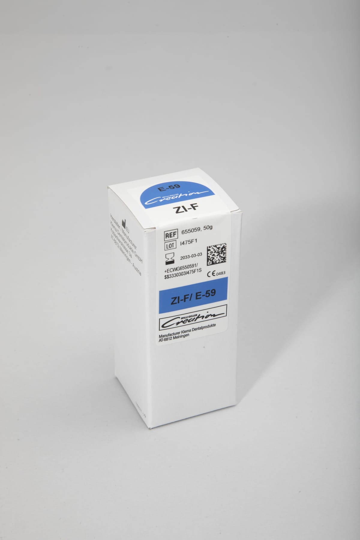 ZI-F / Enamel E-57, 50 g 655057 – Creation Willi Geller International GmbH, Leucitkeramik