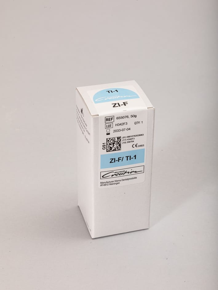 ZI-F / Transpa TI-1 blue, 50 g 655076 – Creation Willi Geller International GmbH, Leucitkeramik