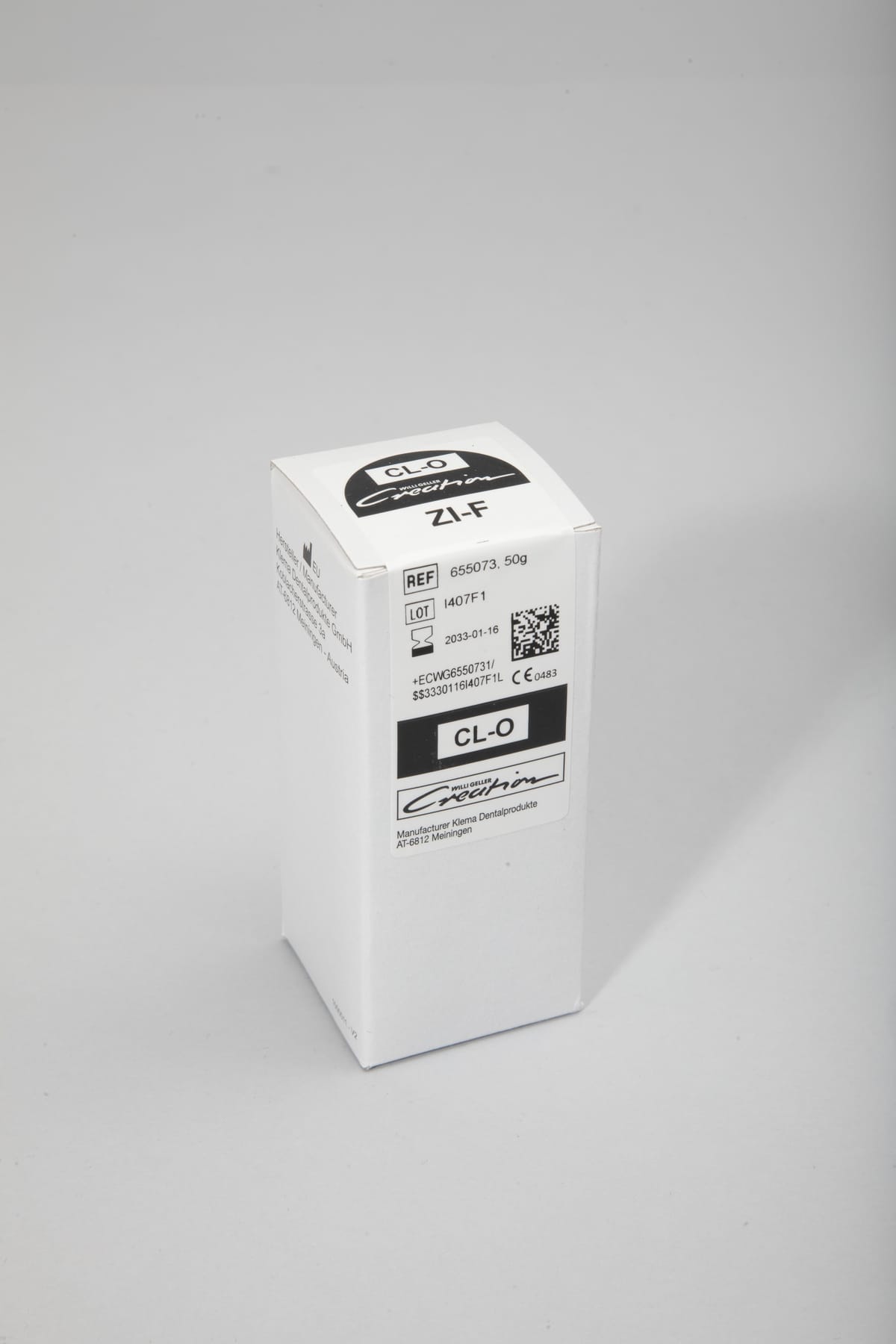 ZI-F / Clear CL-O, 50 g 655073 – Creation Willi Geller International GmbH, Leucitkeramik
