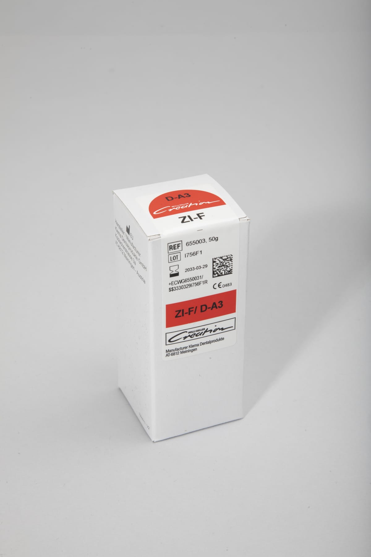 ZI-F / Dentine D-A3, 50 g 655003 – Creation Willi Geller International GmbH, Leucitkeramik