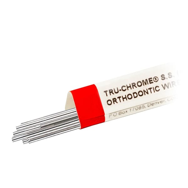 TRU-CHROME Stainless Steel Retainer Wire Straight Lengths Round Pack of 10 - WIRE 14" RET #2 TEMP 032 (PK10)