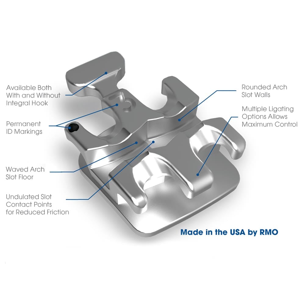 Synergy Two-Piece Stainless Steel Brackets SWLF 018 Rx Pack of 10 – RMO, Brackets