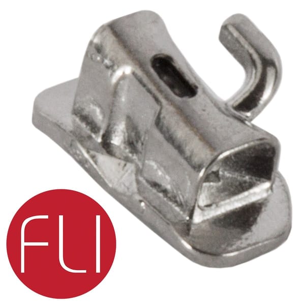 1st Molar Maxillary Single Buccal Tubes FLI One Piece Bondable Pack of 10 - FLI SGL 1MOL W/HK 018 -10T 10DO MXL
