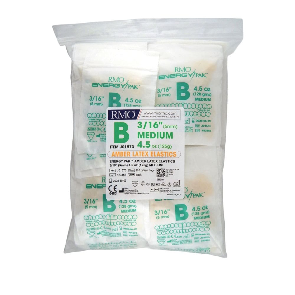 Energy Pak Extraoral Elastics Pack of 1,500 – RMO, Ketten