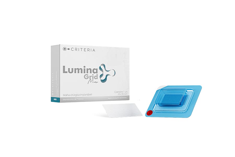 Lumina-Grid – Membrana de titânio – CRITERIA INDUSTRIA E COMERCIO DE PRODUTO PRODUTOS MEDICINAIS E ODONTOLOGICOS LTDA, Implantologie