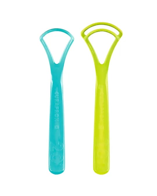 Set de gratte-langue, 1 & 2 arêtes, 2 pcs. – Curaden AG, Interdentalbürsten