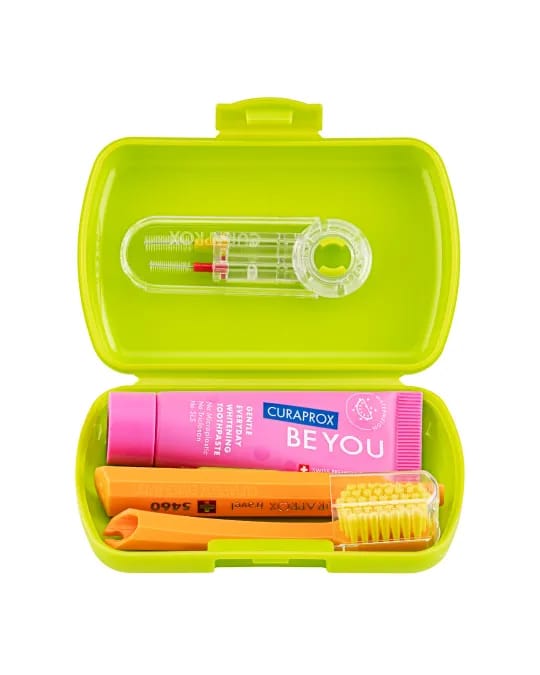 Travel-Set grün – Curaden AG, Zahnbürsten