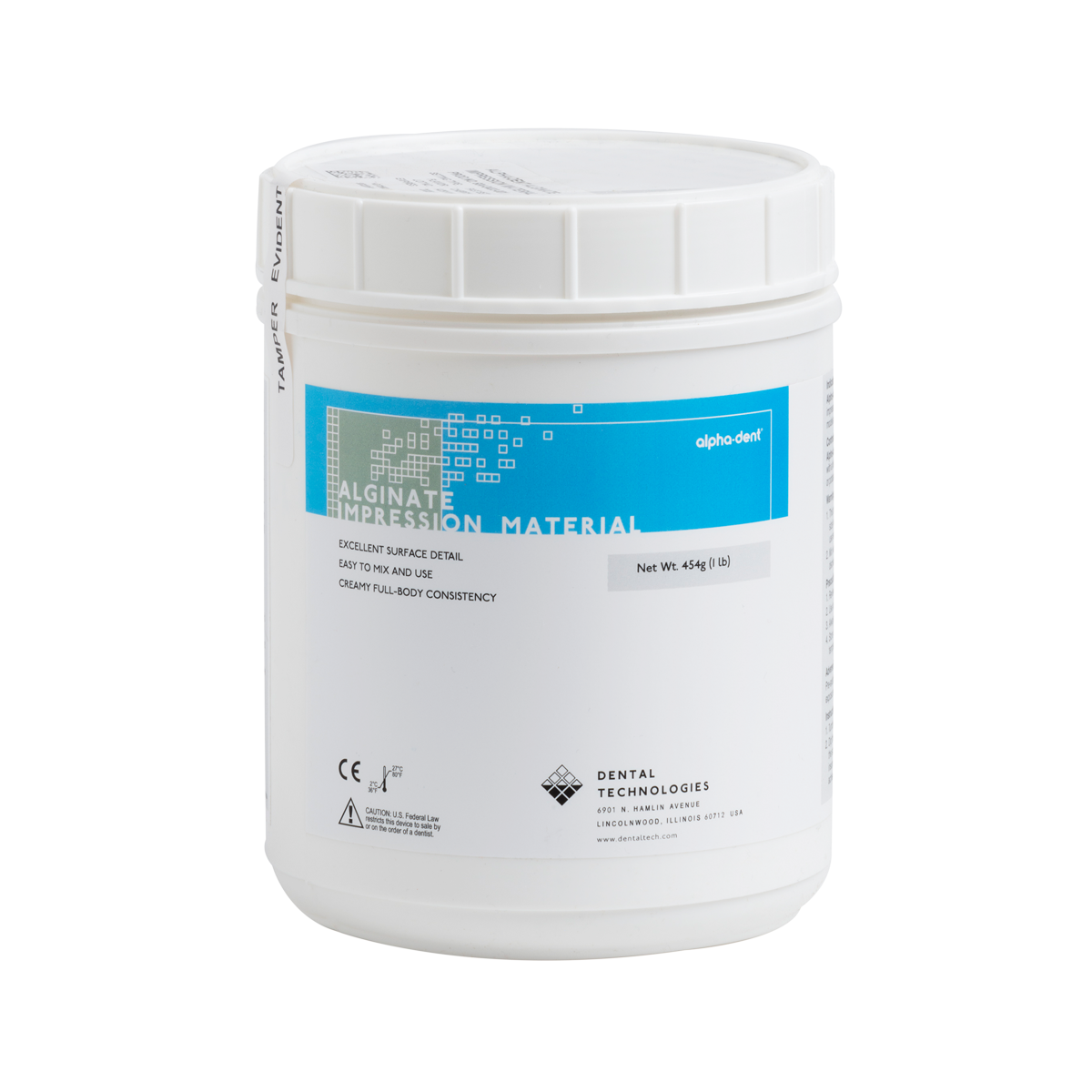 ALPHA-DENT ® ALGINATE IMPRESSION MATERIAL – Dental Technologies, Inc., Alginate