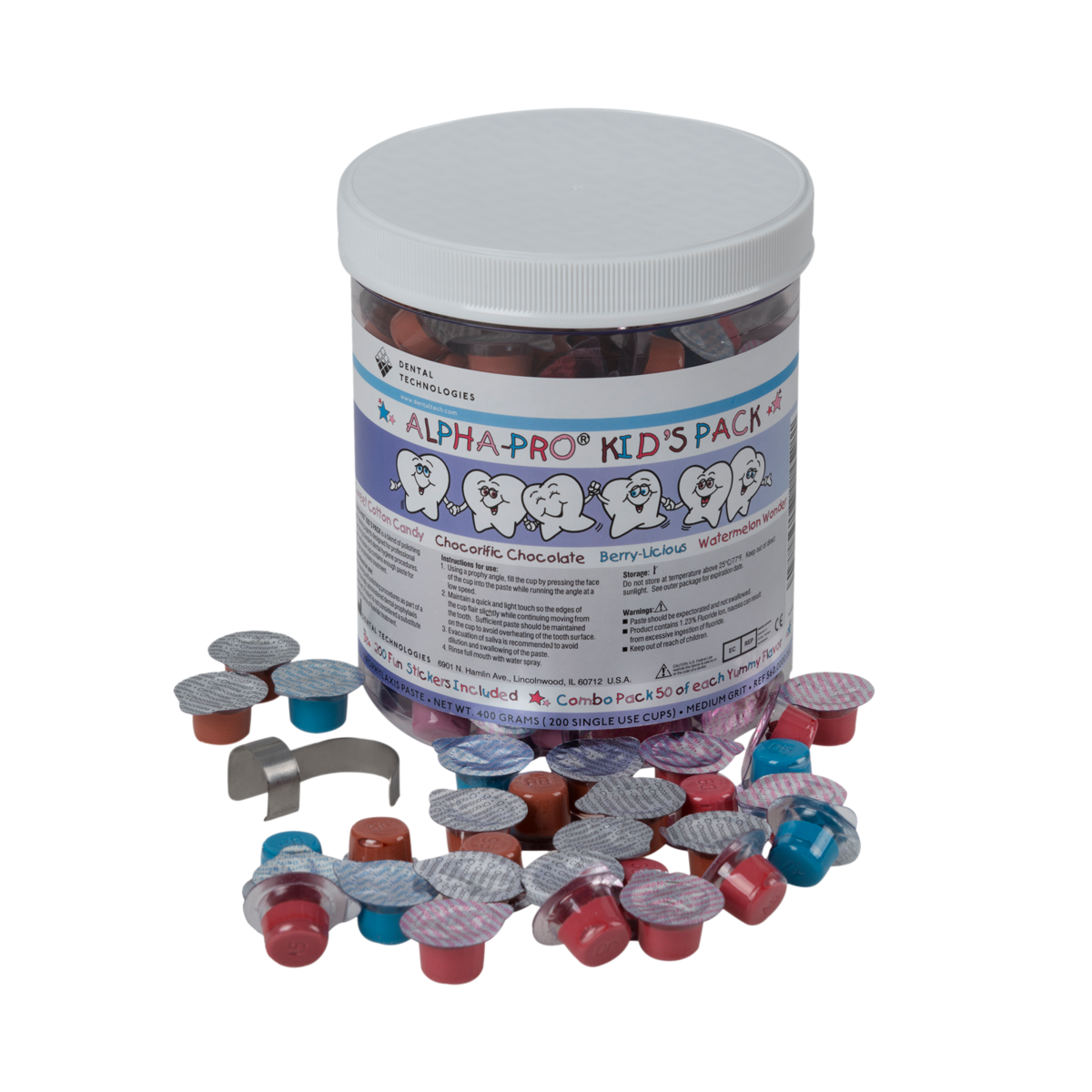 ALPHA-PRO ® KIDS PACK – Dental Technologies, Inc., Zahnreinigungs-Polierpasten und Zubehör