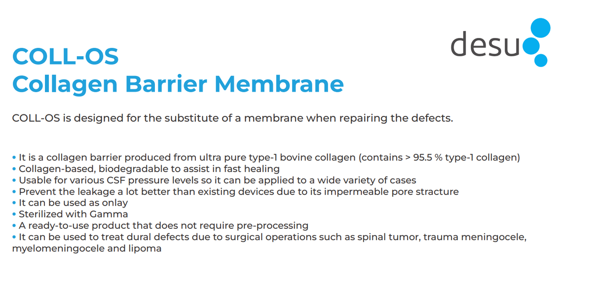 COLL-OS Collagen Barrier Membrane – Desu Medical, Implantologie