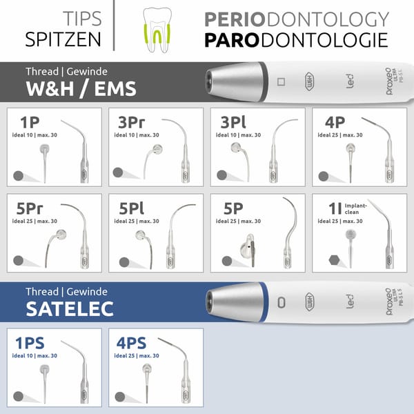 Spitze 4P (W&H/EMS Gewinde) mit Wechsler