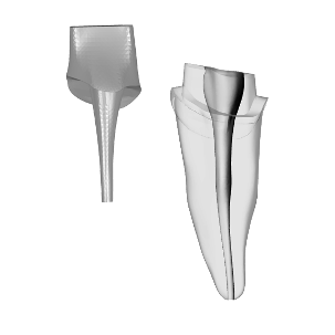 Incisor – Prepared crown, Metal Post – DRSK Group AB, Gipszusätze, Stumpflacke und Gipslöser