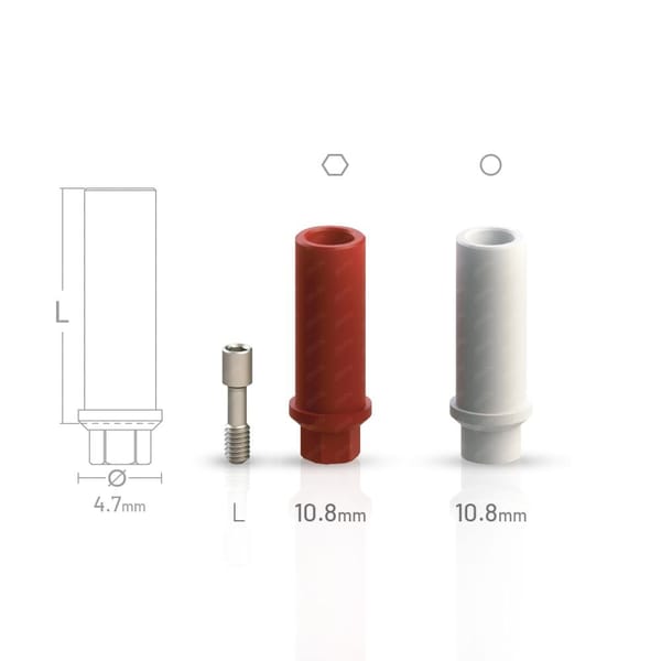 Castable Abutment (Plastic | POM) compatible with B&W s.r.l.® CIH Ø3.3 - Ø4.0 IH 3.5 RP