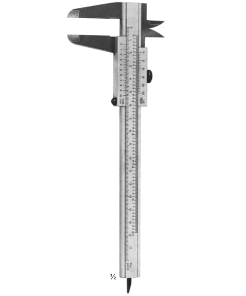 Caliper of Aluminium Graduated in mm & inches up to 180mm – EMERALD INSTRUMENTS, Sonden