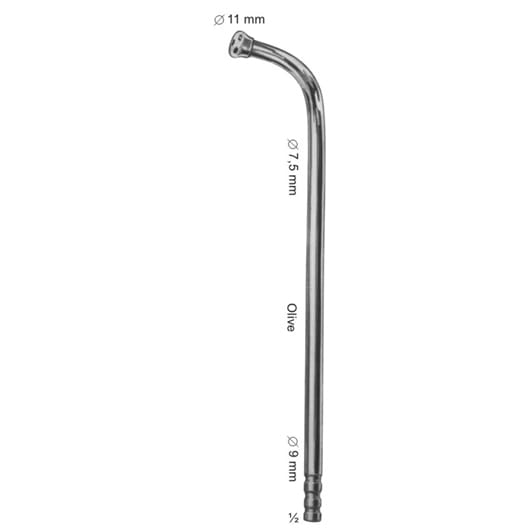Suction cannula for tonsillectomy, oral- and laryngeal operations 220 mm – EMERALD INSTRUMENTS, Chirurgische Absaugkanülen