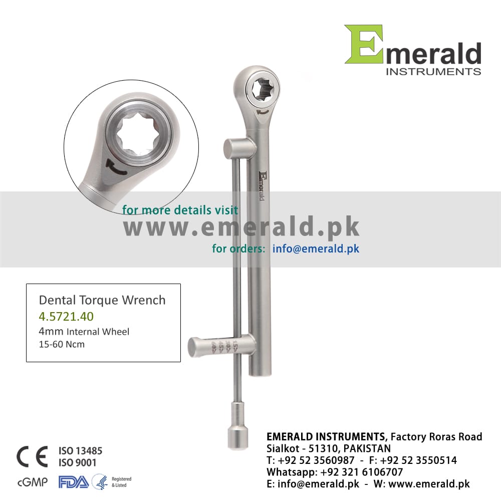 Dental Implants Torque Wrench 4mm – EMERALD INSTRUMENTS, Geräte