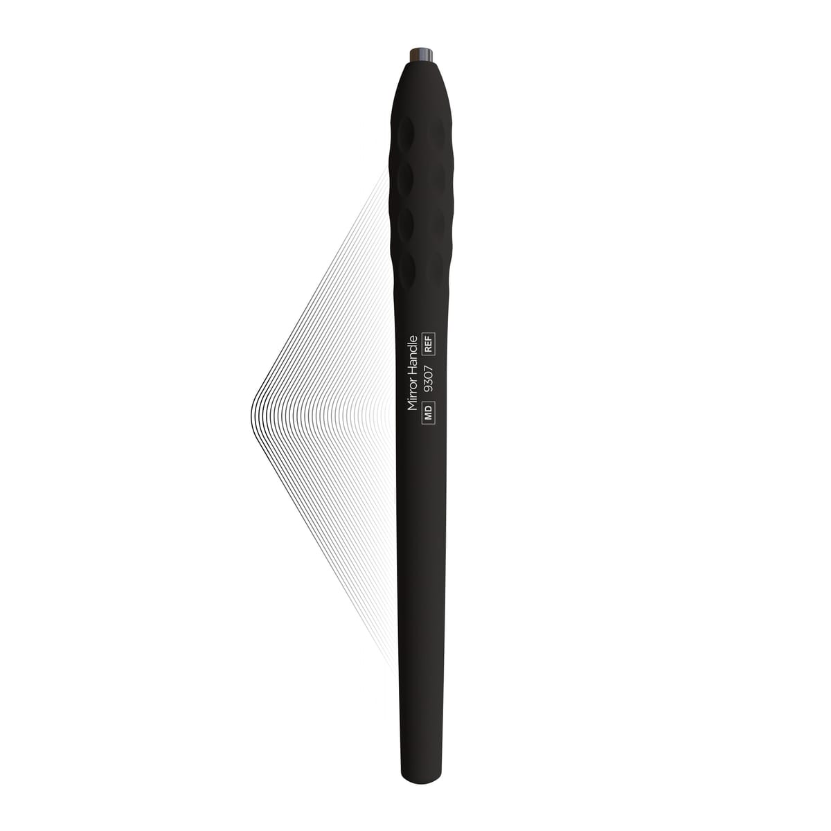 ErgoLite Mirror handle, Pure Black | ErgoLite X 10505 – ErgoDenta ApS, Mundspiegel und Zubehör