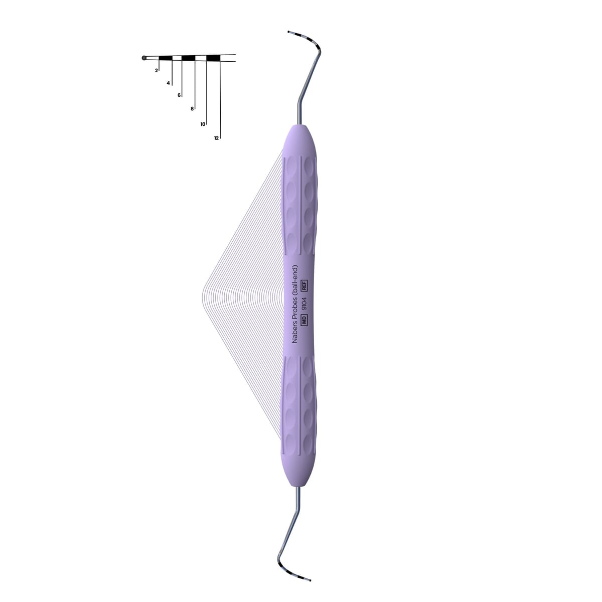 ErgoLite Nabers-Sonde (Kugelende) – ErgoDenta ApS, Sonden