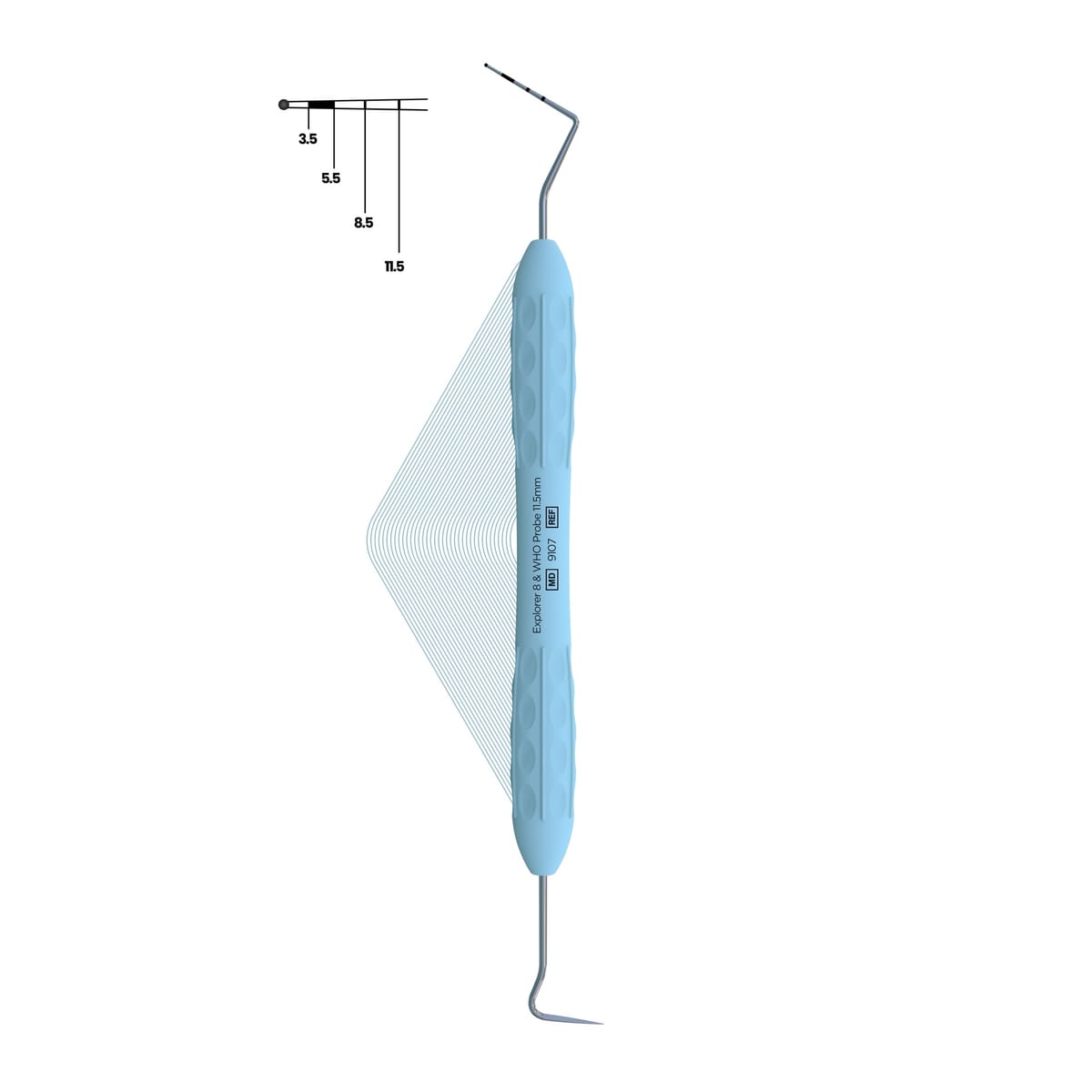 ErgoLite Expros 8 – WHO-Sonde CP (Kugelende) – ErgoDenta ApS, Sonden