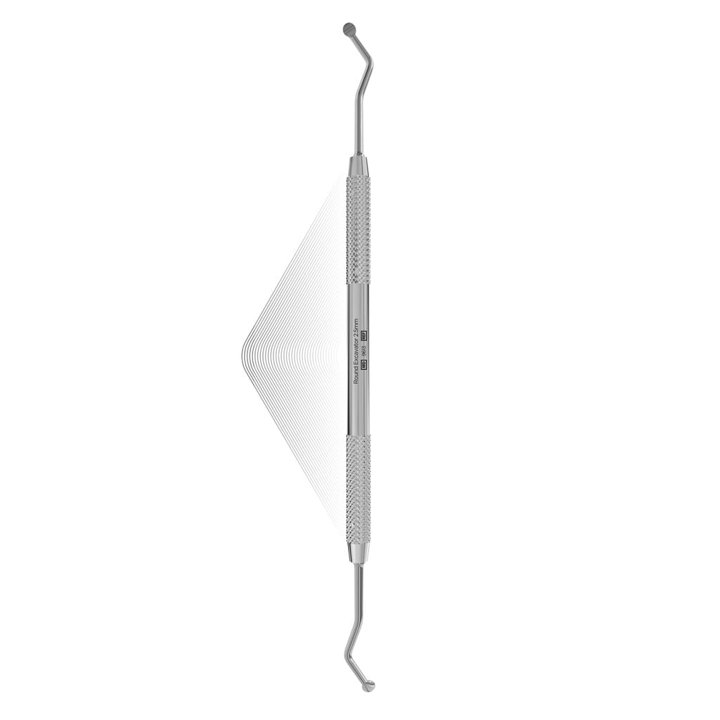 Round Excavators 2.5mm | ErgoLite 10558 – ErgoDenta ApS, Composite-Instrumente