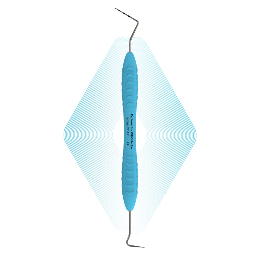 Explorer 8 + WHO Probe 11.5mm (ball end) | ErgoDenta 10878 – ErgoDenta ApS, Sonden