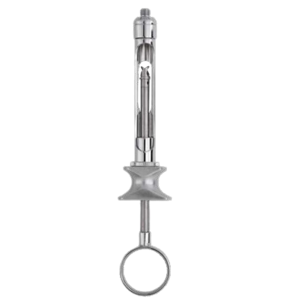 Cylinder Cartridge Syringe, 2.2 ml, Chrome-plated, with Metric Thread, with aspiration | ErgoDenta 3907 – ErgoDenta ApS, Zylinderampullenspritzen