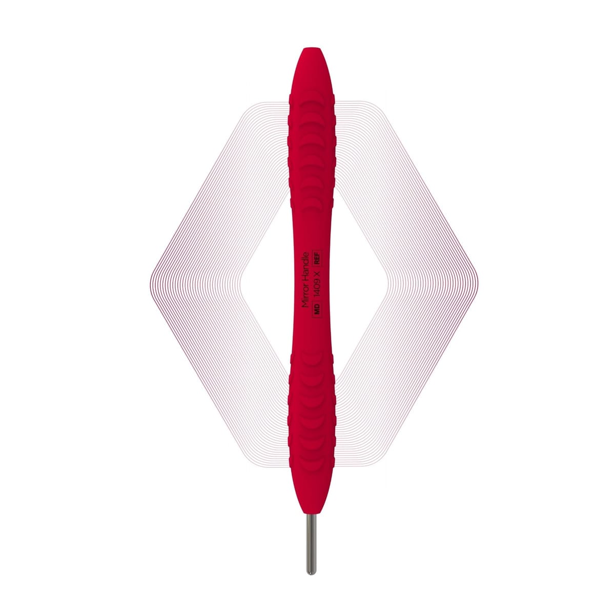 Mirror handle, Ruby Pink | ErgoX® 1409 X – ErgoDenta ApS, Mundspiegel und Zubehör
