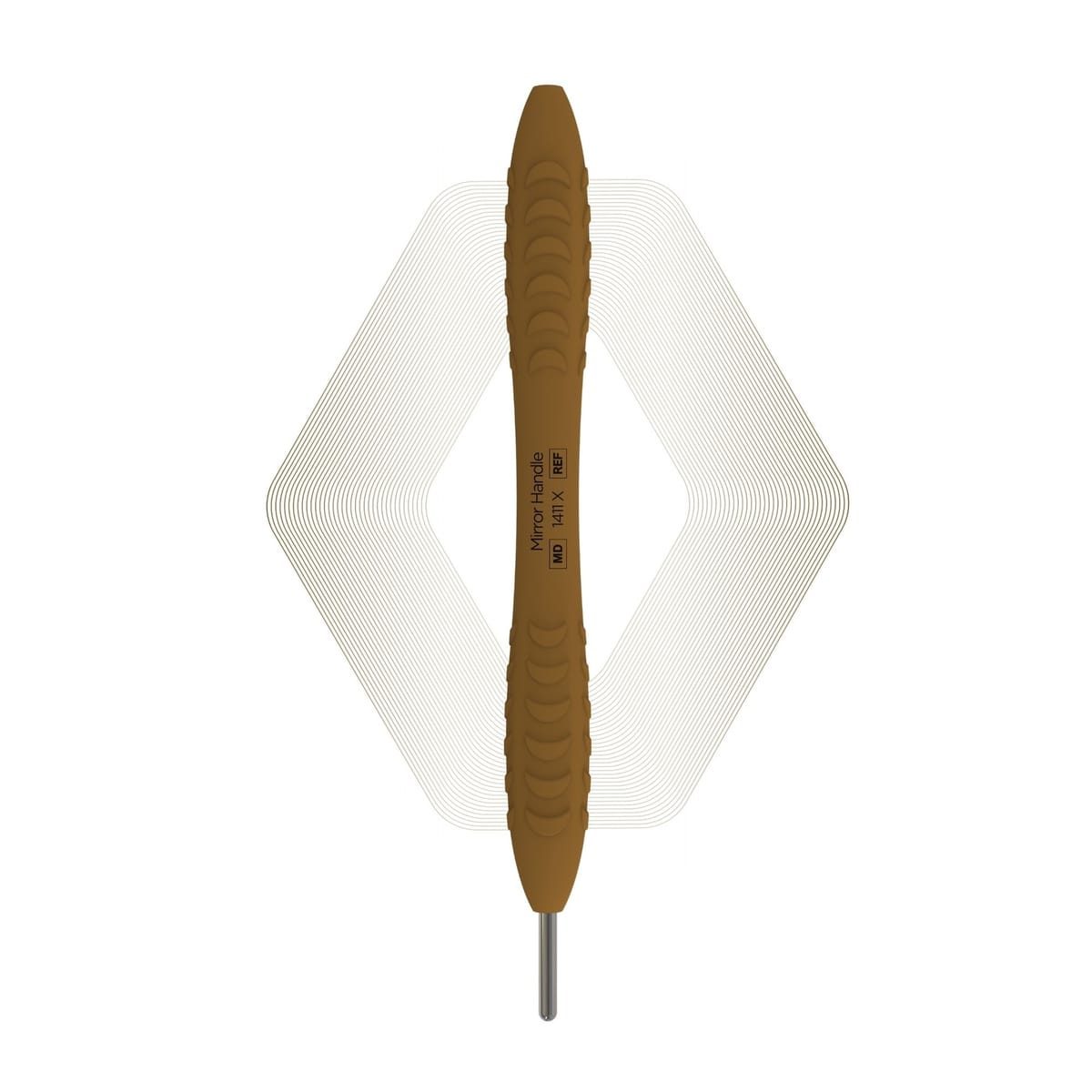 Mirror handle, Earth Brown | ErgoX® 1411 X – ErgoDenta ApS, Mundspiegel und Zubehör