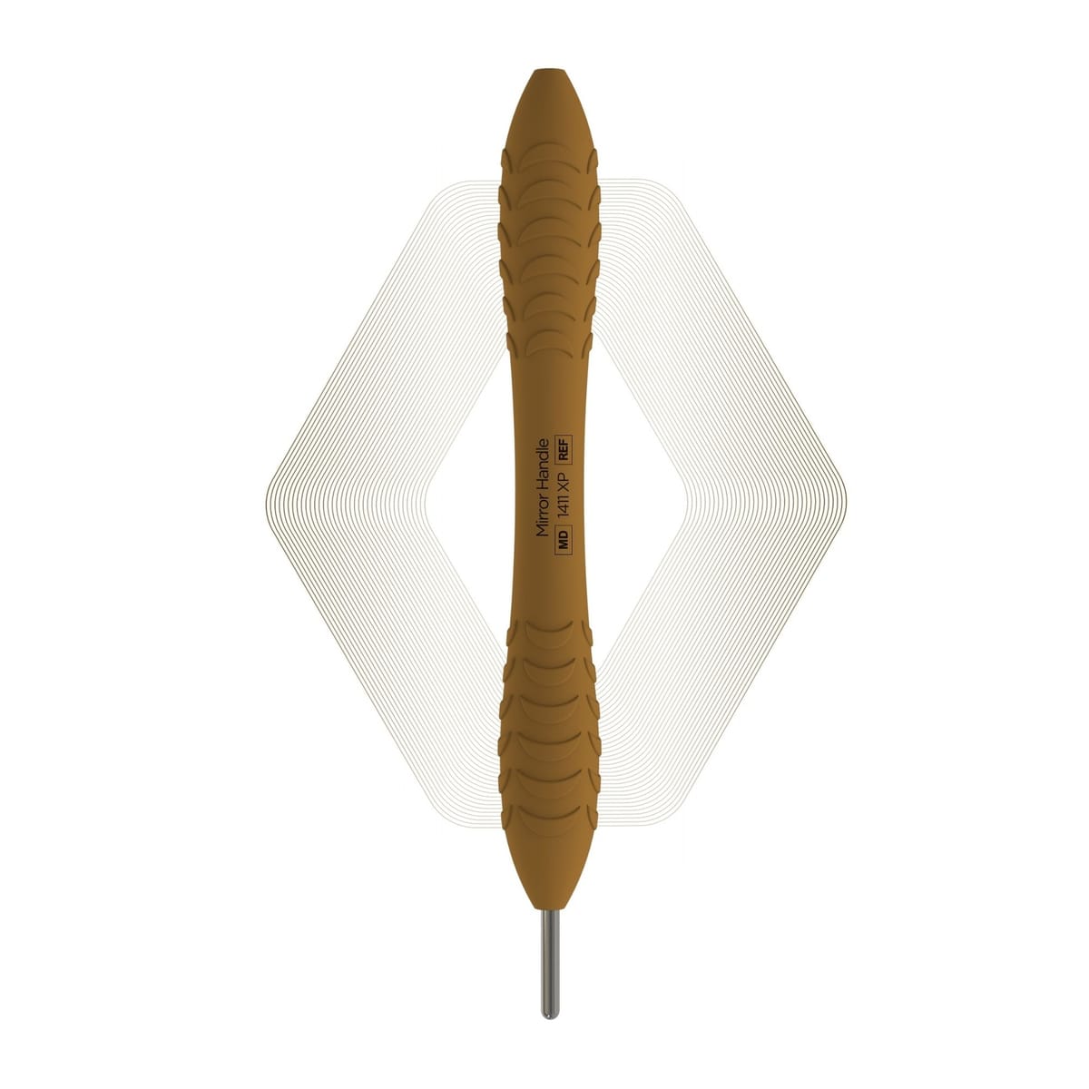 Plus, Mirror handle, Earth Brown | ErgoX® Plus 1411 XP – ErgoDenta ApS, Mundspiegel und Zubehör