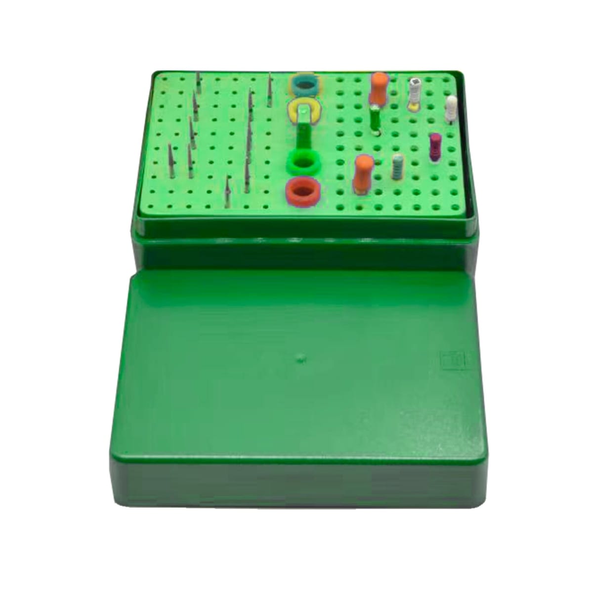 Bur Disinfection box resistant to high temperature and Pressure, Green | ErgoDenta 7458G – ErgoDenta ApS, Bohrerbäder