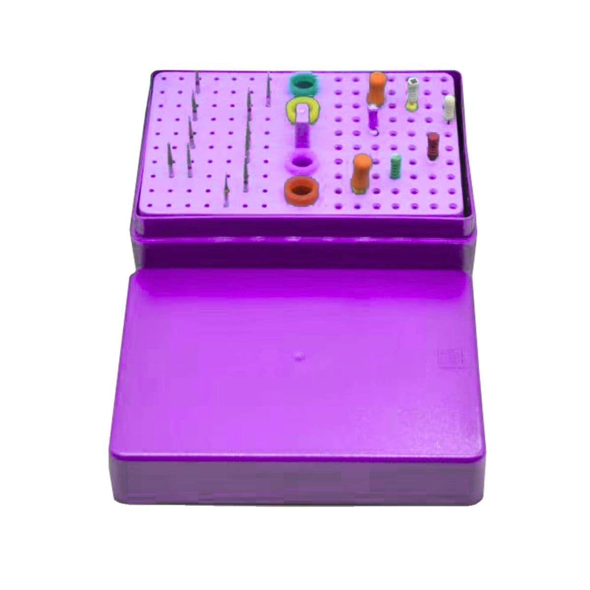 Bur Disinfection box resistant to high temperature and Pressure, Purple | ErgoDenta 7458M – ErgoDenta ApS, Bohrerbäder