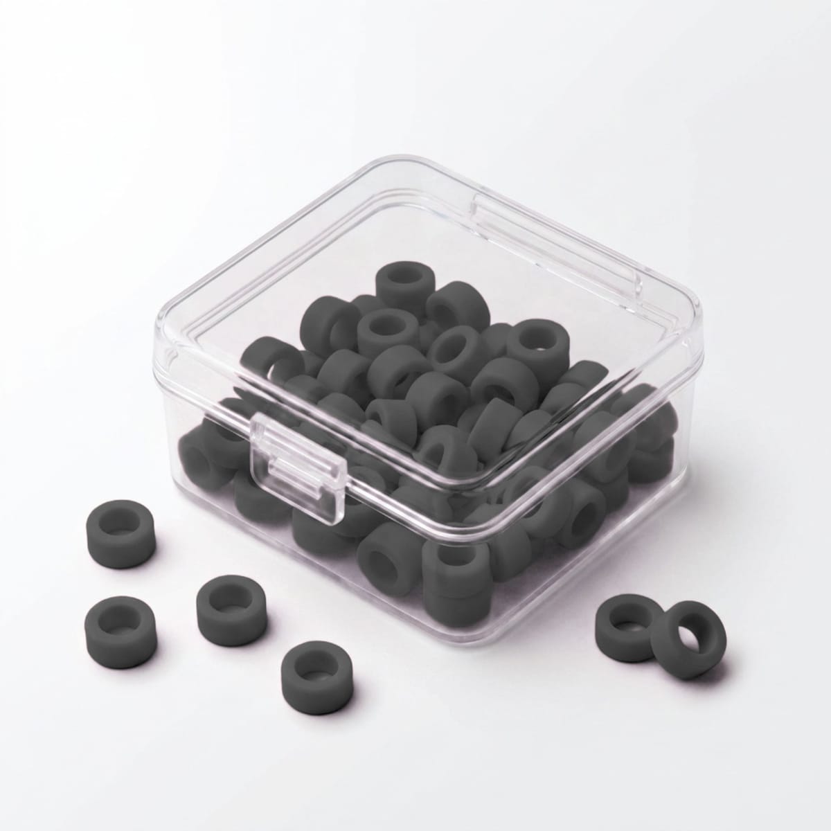 Color Coded Rings, Large, 25 pcs/box — Black | ErgoDenta 5641K – ErgoDenta ApS, Sonstiges Abformzubehör