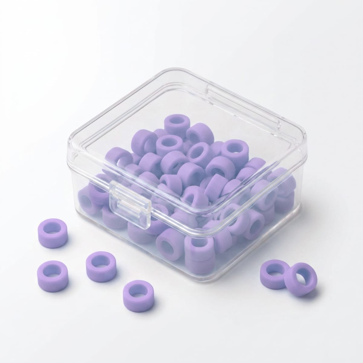 Color Coded Rings, Large, 25 pcs/box — Lavender | ErgoDenta 5641P – ErgoDenta ApS, Sonstiges Abformzubehör