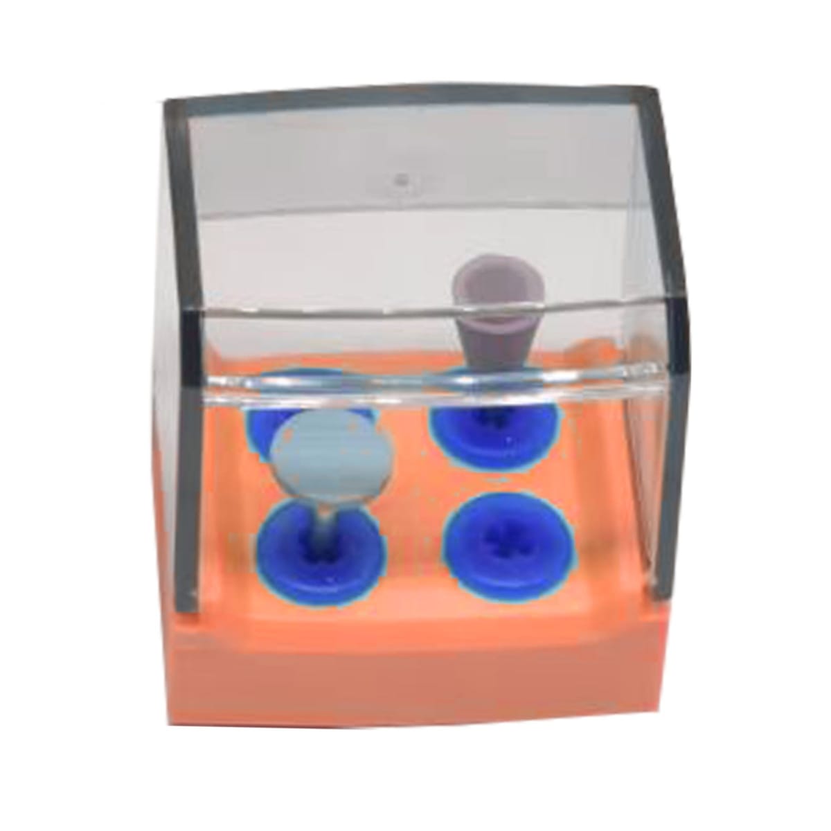 Equipment of high temperature and high pressure disinfection box, 4 Holes, Orange | ErgoDenta 7456O – ErgoDenta ApS, Trays, Sterilcontainer und Zubehör