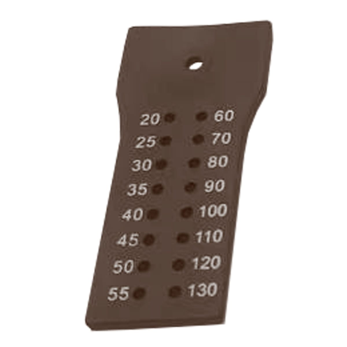 Gutta Percha Points Measuring Ruler, Brown | ErgoDenta 7461N – ErgoDenta ApS, Zubehör für Wurzelbehandlung