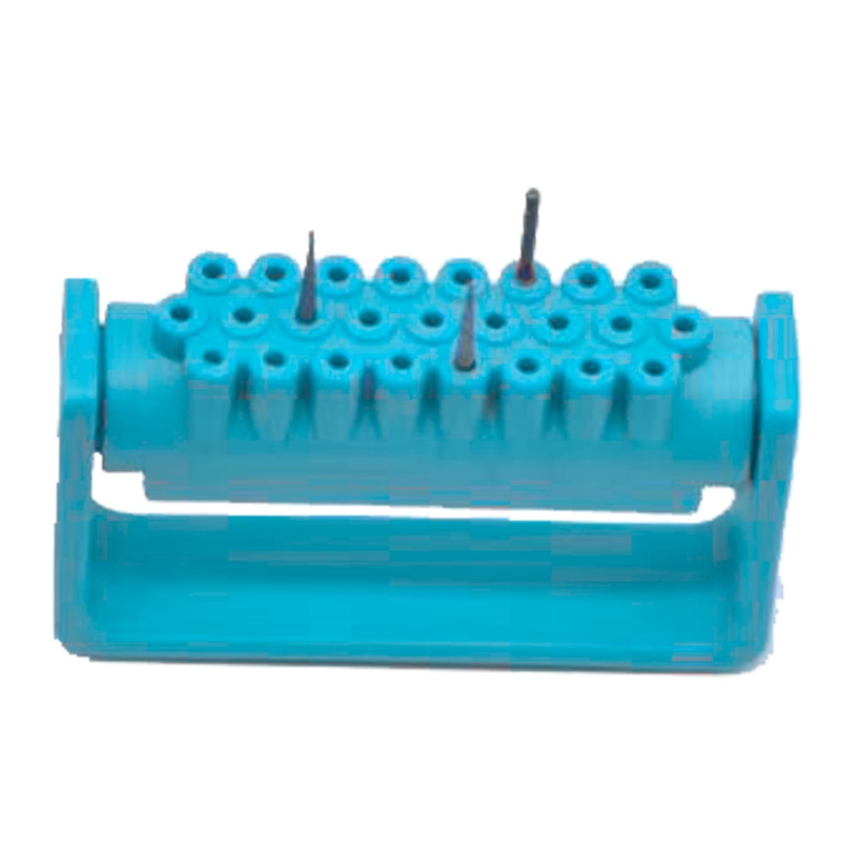 Opening Disinfection Frame Resistant to high temperature and pressure, 25 Holes, Sky Blue | ErgoDenta 7457S – ErgoDenta ApS, Zubehör für Wurzelbehandlung