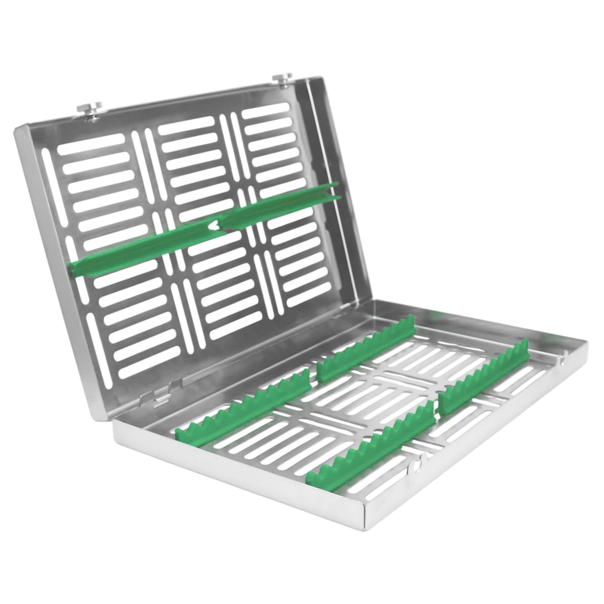 Sterilisationskassette mit abnehmbarem Deckel 5513-G – ErgoDenta ApS, Trays, Sterilcontainer und Zubehör