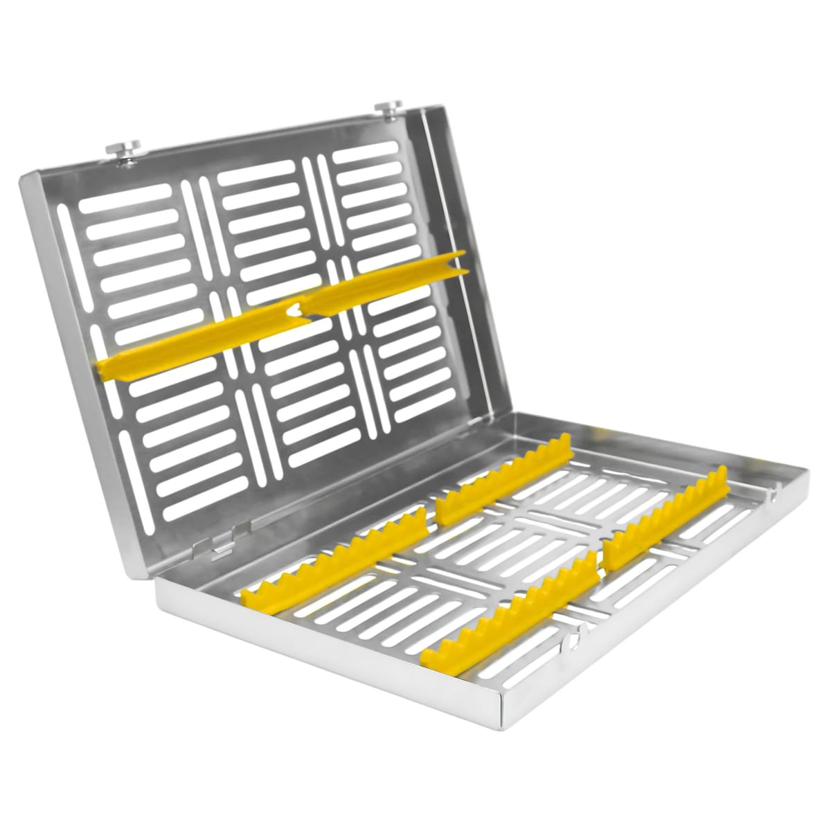 Sterilisationskassette mit abnehmbarem Deckel 5513-Y – ErgoDenta ApS, Trays, Sterilcontainer und Zubehör