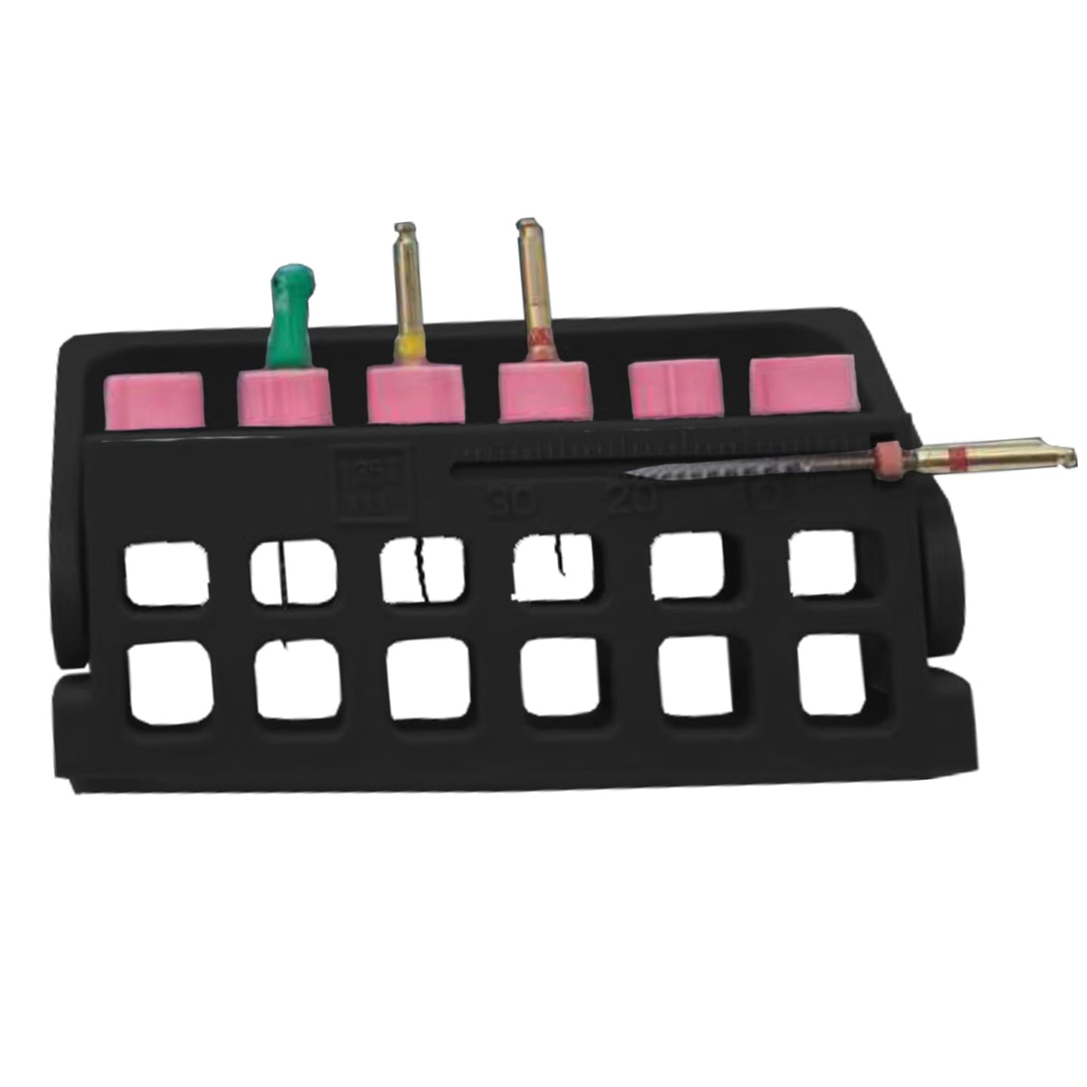 Root Canal File Frame, 6 holes, Black | ErgoDenta 7463K – ErgoDenta ApS, Zubehör für Wurzelbehandlung