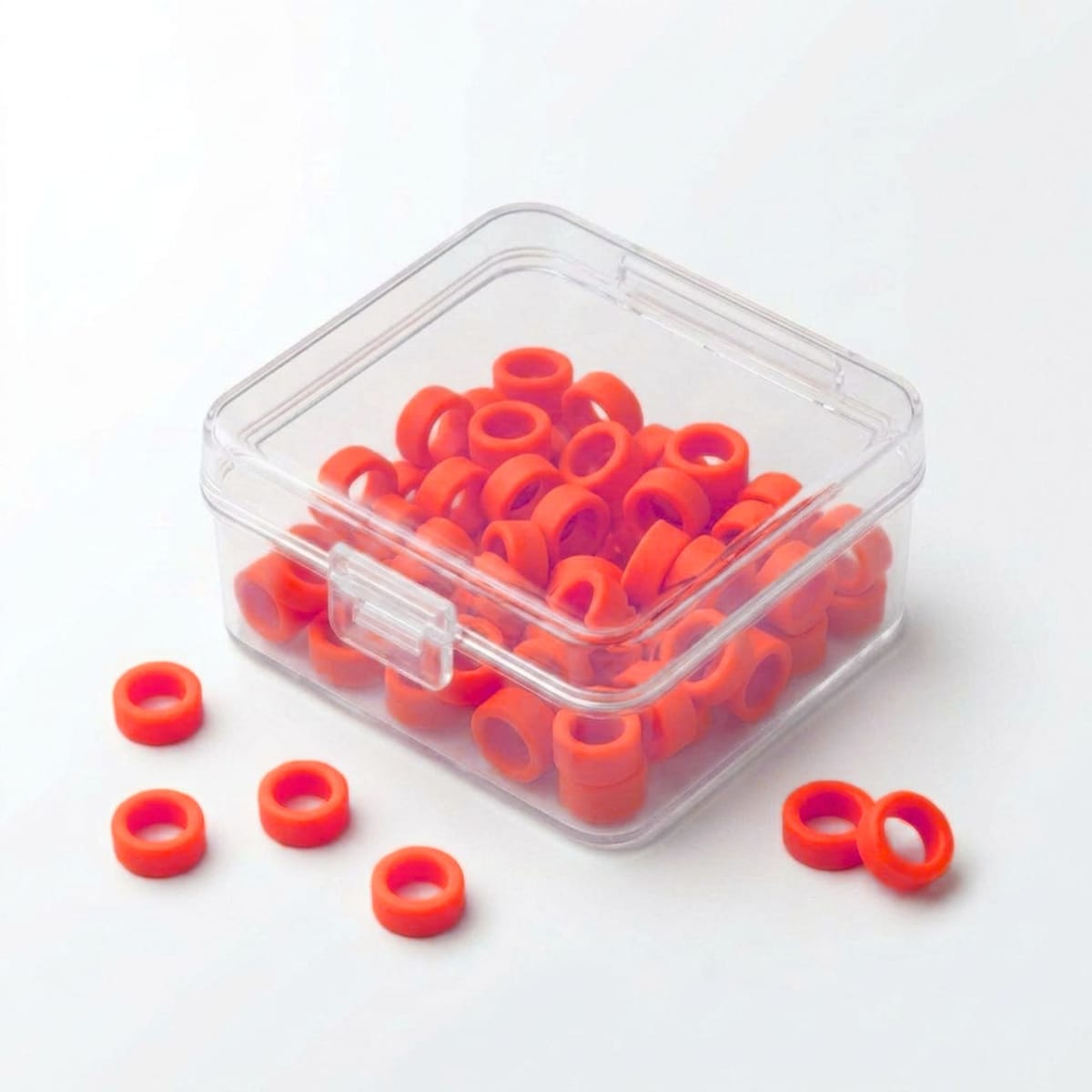 Color Coded Rings, Small, 50 pcs/box — Red | ErgoDenta 5651R – ErgoDenta ApS, Sterilisationszubehör