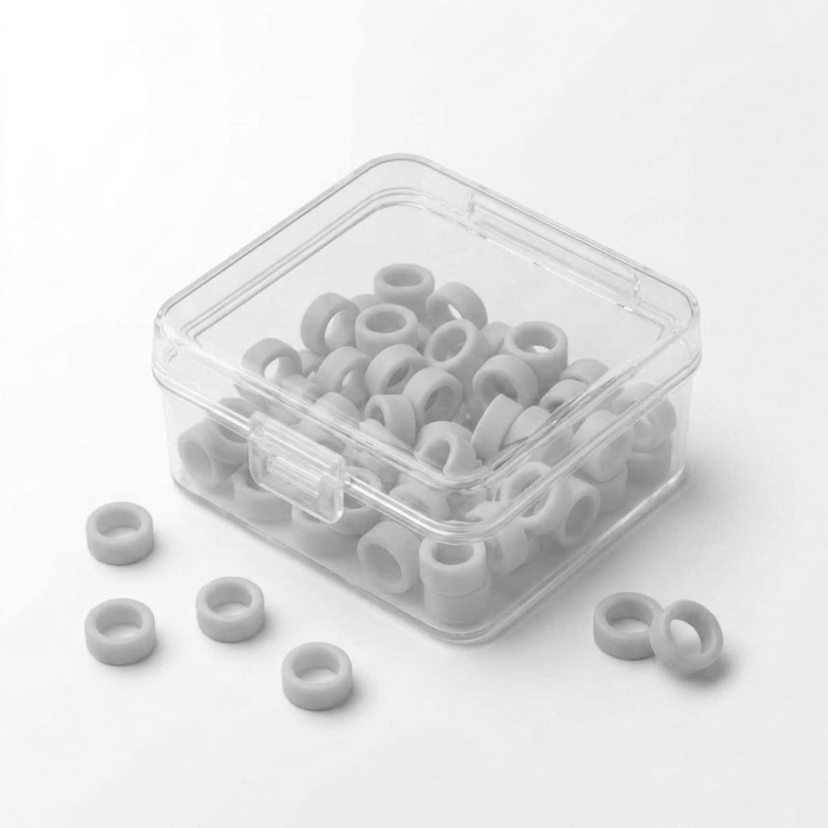 Color Coded Rings, Small, 50 pcs/box — White | ErgoDenta 5651W – ErgoDenta ApS, Sterilisationszubehör