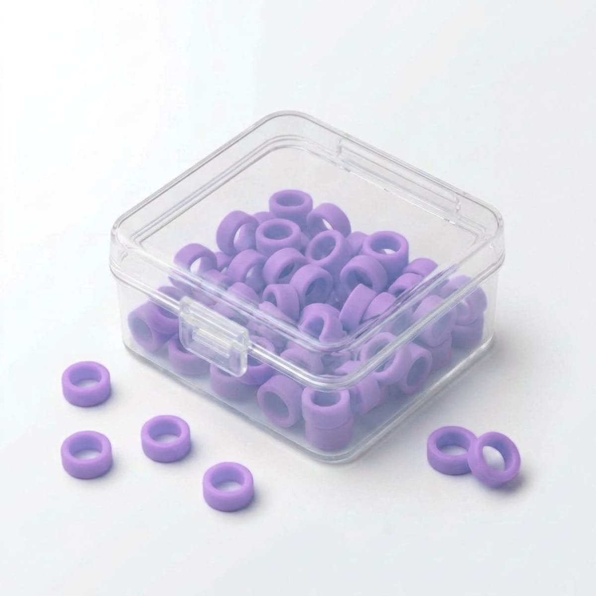 Color Coded Rings, Small, 50 pcs/box — Lavender | ErgoDenta 5651P – ErgoDenta ApS, Sonstige Einmalartikel