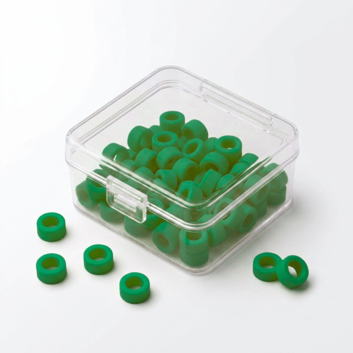 Color Coded Rings, Large, 25 pcs/box — Green | ErgoDenta 5641G – ErgoDenta ApS, Sonstiges Abformzubehör