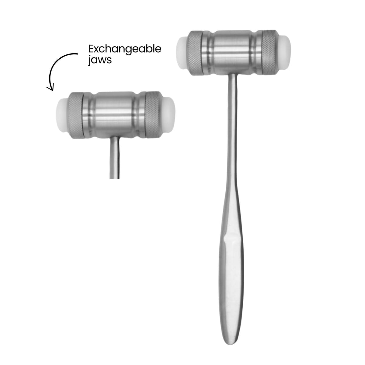 Mead Hammer, , With Exchangeable Ø26mm Teflon Head 4401 – ErgoDenta ApS, Chirurgische Instrumente