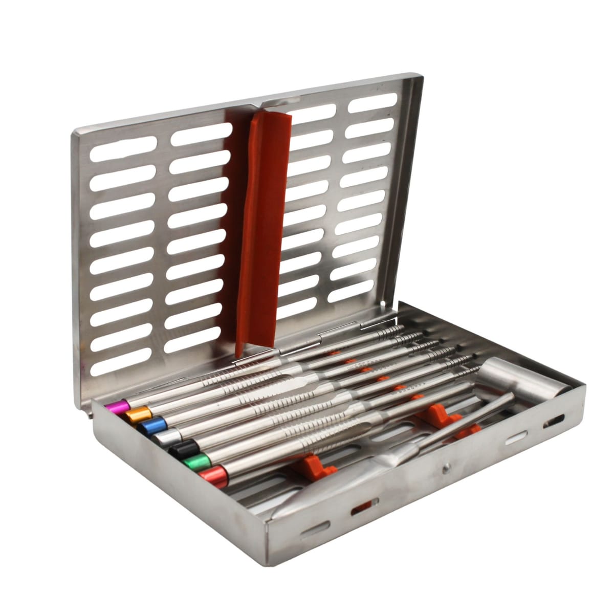 Condensor Straight, set of 7 with hammer and casette 7280 – ErgoDenta ApS, Chirurgische Instrumente