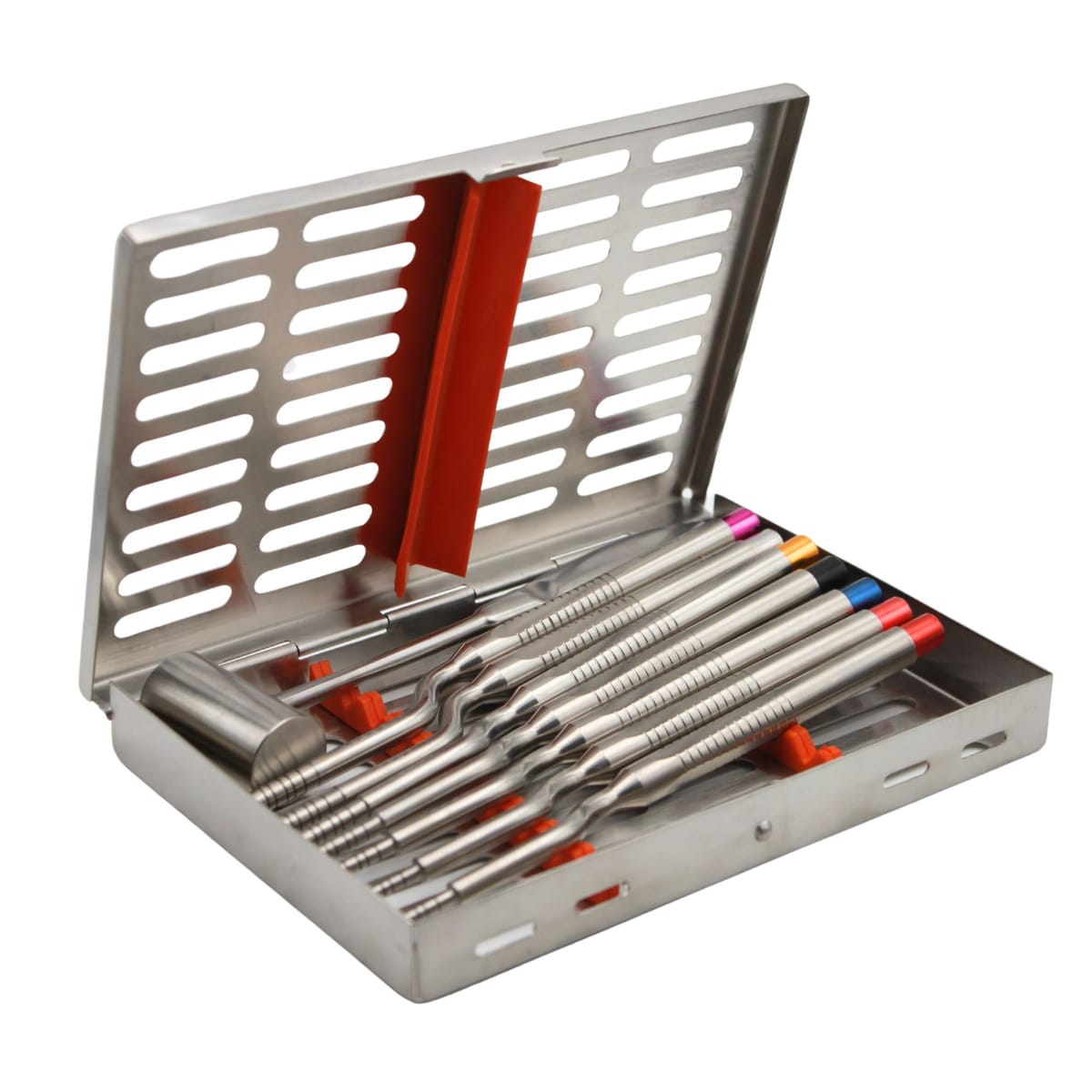 Condenser Offset, set of 7 with hammer and casette 7281 – ErgoDenta ApS, Chirurgische Instrumente
