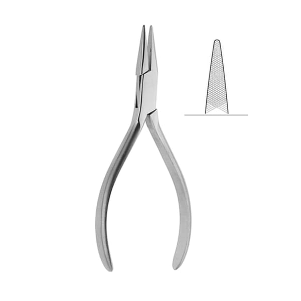 Flat Nose Pliers both sides serrated 4740