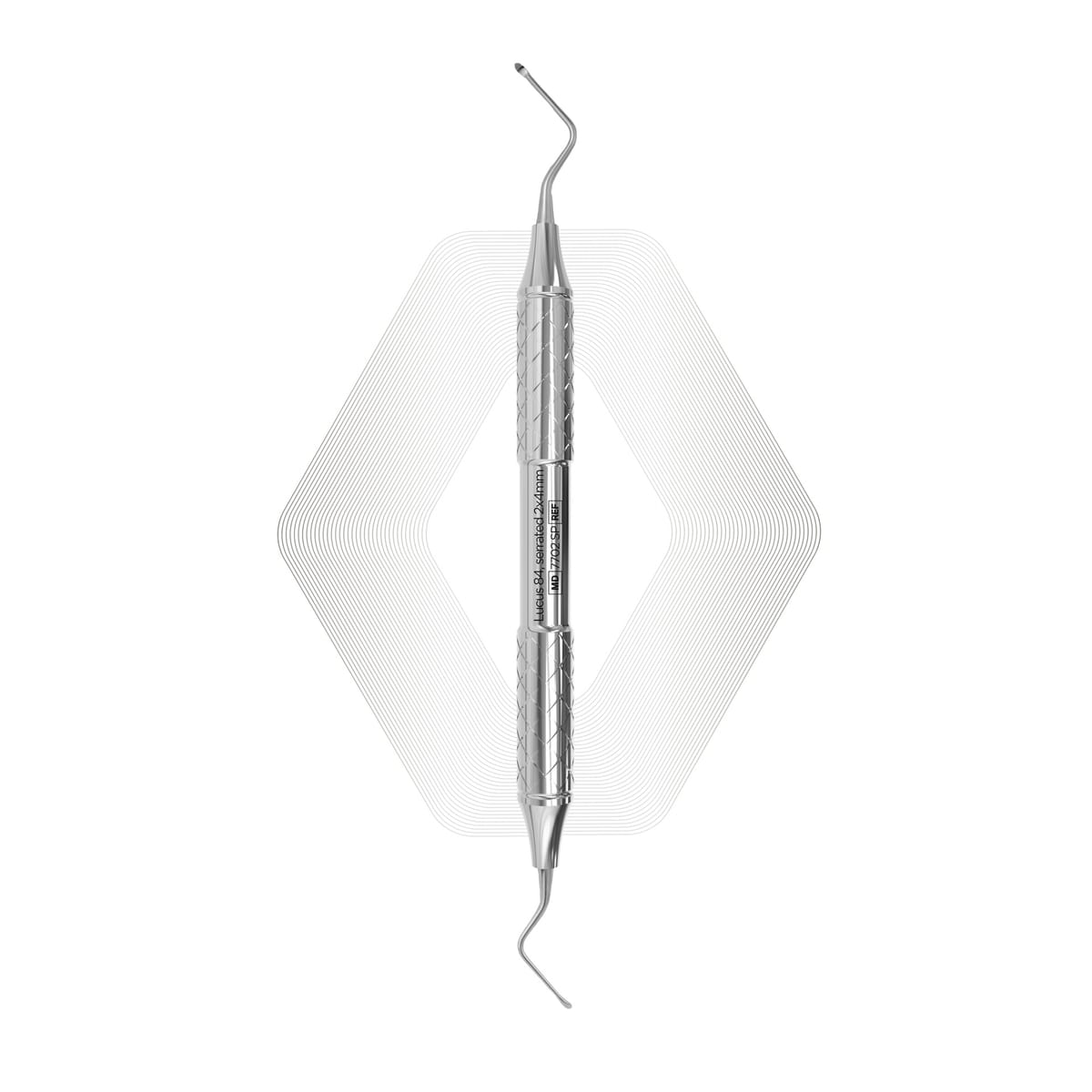 Lucas Bone Curette 84 Serrated | ErgoDenta 7702 SP – ErgoDenta ApS, Sonstige chirurgische Instrumente