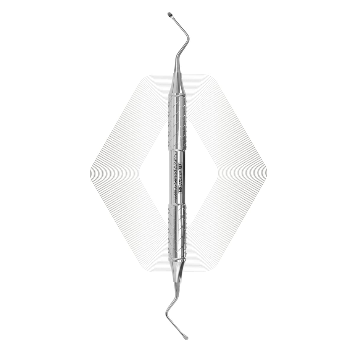 Lucas Bone Curette 85 Serrated | ErgoDenta 7703 SP – ErgoDenta ApS, Sonstige chirurgische Instrumente